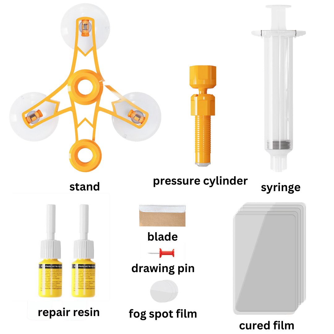 Windshield crack repair tool