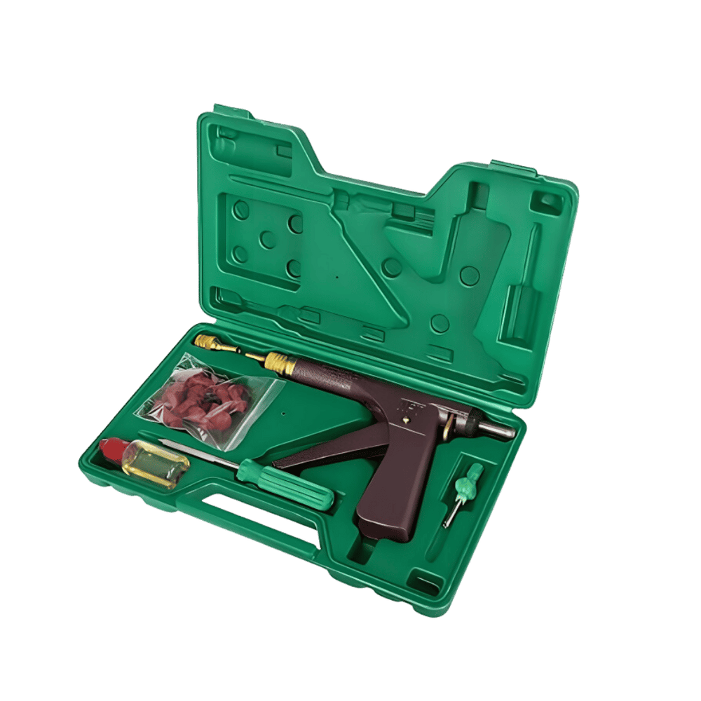 Special green equipment case for tire repair tool kit